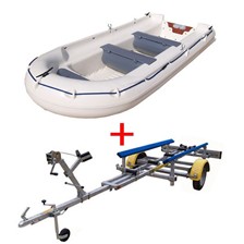 PACK BARQUE DE PECHE FUN YAK 390 + REMORQUE BASCULANTE