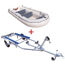 PACK BARQUE DE PECHE FUN YAK 390 + REMORQUE FIXE