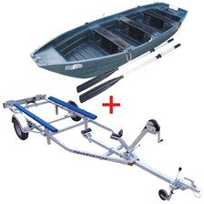 PACK BARQUE DE PECHE SEAECO 440 MAJESTIC + AVIRONS + REMORQUE FIXE