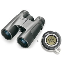 PACK JUMELLES 10X42 POWERVIEW + BACKTRACK GRIS BUSHNELL