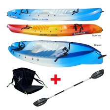 PACK KAYAK SIT ON TOP OCEAN KAYAK SCRAMBLER CLASSIQUE + DOSSIER + PAGAIE