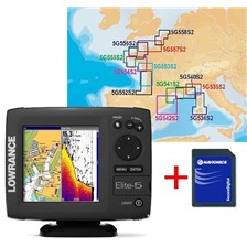 PACK SONDEUR / GPS TRACEUR COULEUR LOWRANCE ELITE 5 +  SMALL 2