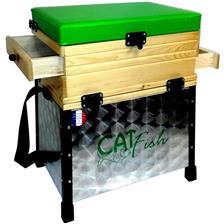 PANIER SIEGE ALU 3 TIROIRS BOIS CATFISH