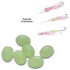 PERLE OVALE MUSTAD PHOSPHORESCENTE
