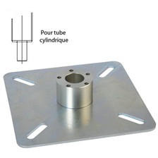 PLATINE CARREE BASSE PIKE'N BASS TROU CYLINDRIQUE
