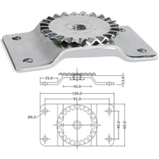 PLATINE DE FIXATION POUR ENROULEUR DE LIGNE SEANOX PLAT BORD