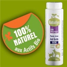 POUDRE CHIEN/ CHAT NATURLY'S JUNIOR ANTI GRATTE