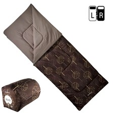 SAC DE COUCHAGE 15°C QUECHUA S15 ARBRES MARRON