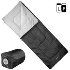 SAC DE COUCHAGE 15°C QUECHUA S15 CARRES GRIS
