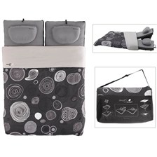 SAC DE COUCHAGE AVEC MATELAS 15° QUECHUA SLEEPIN' BED CAMP CONFORT 2 PLACES 140 CONSTELLATION