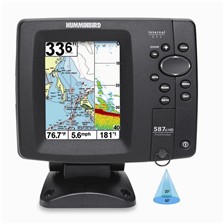SONDEUR / GPS TRACEUR COULEUR HUMMINBIRD FF587CI HD BIFREQUENCE SONDE TA