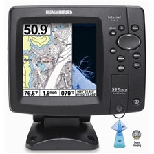 SONDEUR / GPS TRACEUR COULEUR HUMMINBIRD FF597CI HD DI TRIFREQUENCE SONDE TA