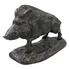 STATUE BRONZE SANGLIER DEBOUT