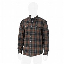 SURCHEMISE MANCHES LONGUES QUECHUA ARPENAZ 400 HOMME CARREAUX MARRON