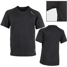 TEE SHIRT MANCHES COURTES QUECHUA TECHFRESH JUNIOR NOIR