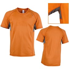 TEE SHIRT MANCHES COURTES QUECHUA TECHFRESH JUNIOR ORANGE
