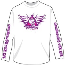 TEE SHIRT MANCHES LONGUES NO KILL GENERATION BLANC