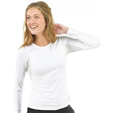 TEE SHIRT MANCHES LONGUES QUECHUA TECHFRESH 100 FEMME BLANC