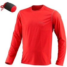 TEE SHIRT MANCHES LONGUES QUECHUA TECHFRESH 100 HOMME ROUGE