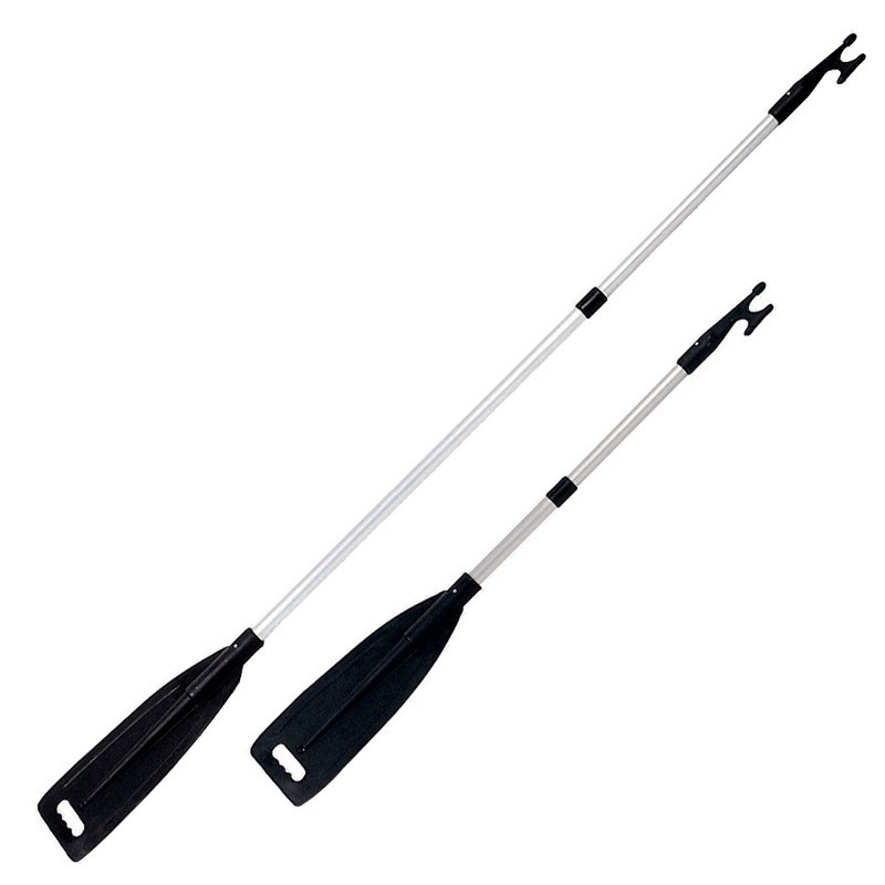 TELESCOPIC PADDLEHOOK, WITH HANDLE INTEGRATED TO THE BLADE. BLACK