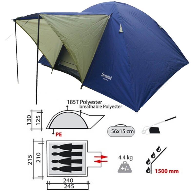 TENT FREETIME EIGER 4P