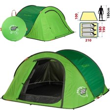 TENTE INSTANTANEE QUECHUA 2 SECONDS EASY III VERTE - 3 PLACES