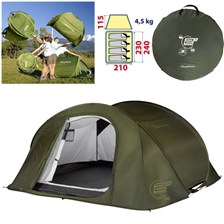 TENTE INSTANTANEE QUECHUA 2 SECONDS IIII VERTE FONCEE - 4 PLACES