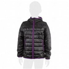 VESTE OUATE QUECHUA FORCLAZ 600 JUNIOR NOIR VIOLET