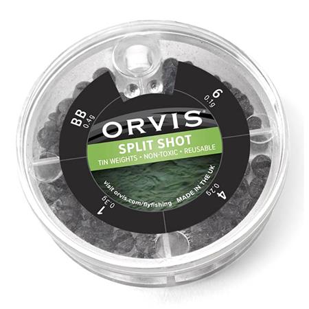 Æske Med Lodder Orvis Split Shot Asst