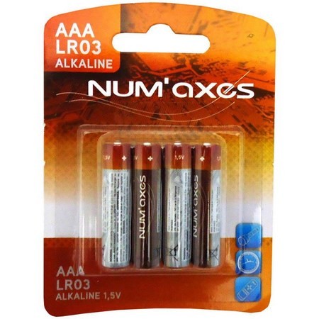 4Er Pack Alcaline-Batterien Numaxes Lr03 Aaa 1.5 V