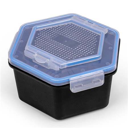 AASDOOS ZEBCO SECURE-LOCK BAIT BOX AND SIEVE