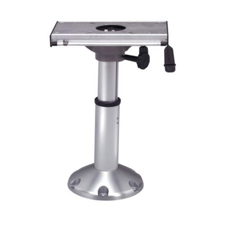Adjustable Gas Pedestal + Slide Swivelling Plate With Lock Plastimo