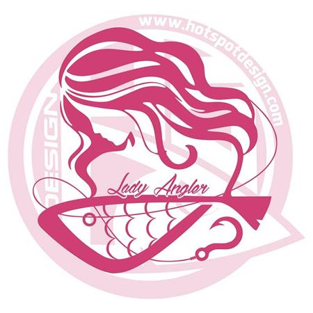 Αυτοκόλλητο Hot Spot Design Sticker Lady Angler