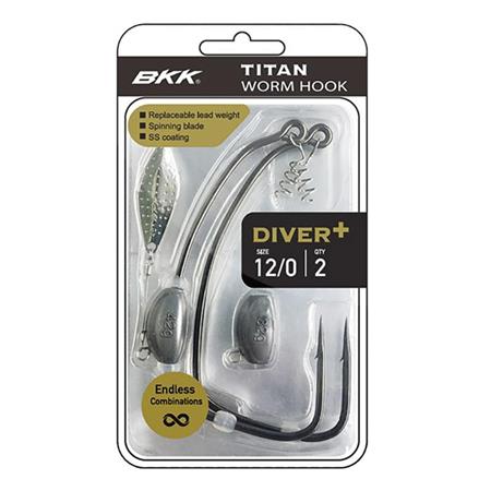 Αγκίστρι Texan Bkk Titan Diver + - Paketo 2