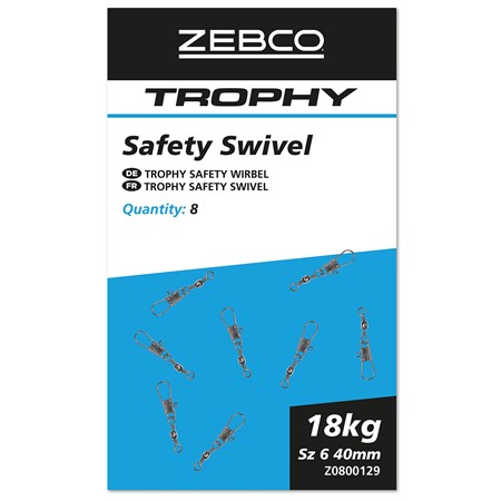 AGRAFE ÉMERILLON ZEBCO TROPHY SAFETY SWIVEL