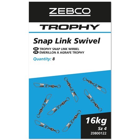 AGRAFE ÉMERILLON ZEBCO TROPHY SNAP LINK SWIVEL