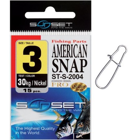 Agrafe Mar Sunset American Snap St-S-2004 - Paquete De 15
