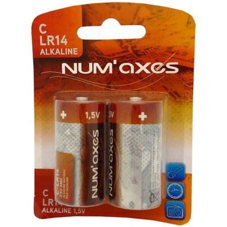 Αλκαλικέσ Μπαταρίεσ Numaxes 1,5V C Lr14 - Συσκευασία Των 2