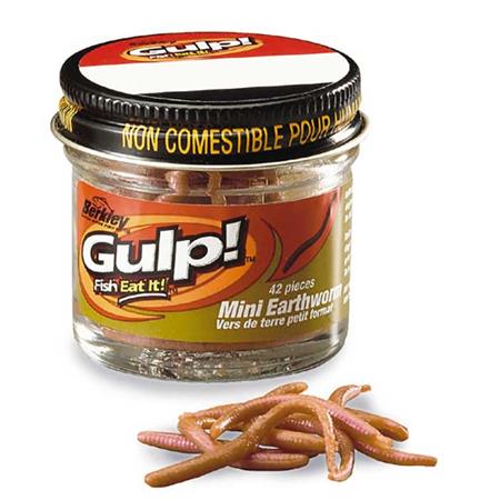 AMOSTRA FLEXÍVEL BERKLEY GULP! MINI EARTHWORM - 3CM - PACK DE 42