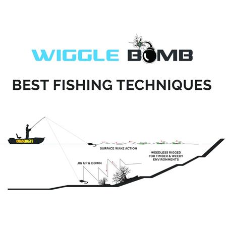 AMOSTRA FLEXÍVEL CHASEBAITS WIGGLE BOMB - 6CM