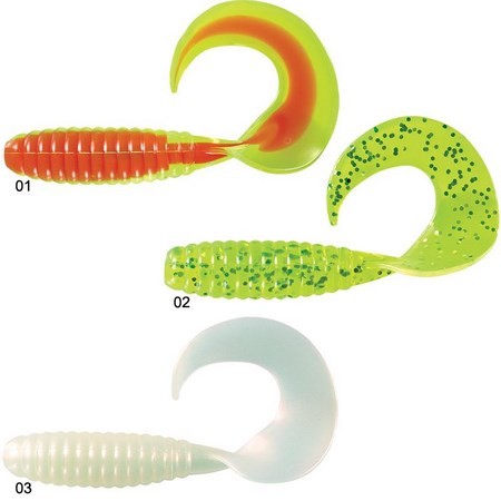 Amostra Vinil Mister Twister Fat Curly Tail 12Cm - Pack De 5