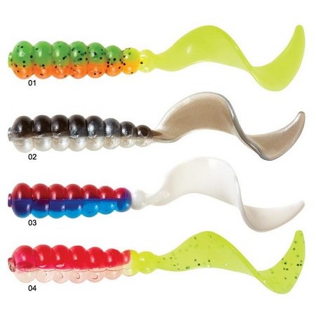 Amostra Vinil Mister Twister Hot Curly Tail 5Cm - Pack De 8