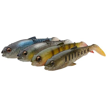Amostra Vinil Savage Gear Craft Cannibal Paddletail Clam Packs - Pack De 4