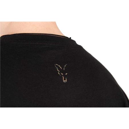 ΑΝΔΡΙΚΉ ΚΟΝΤΟΜΆΝΙΚΗ ΜΠΛΟΎΖΑ FOX BLACK/CAMO LOGO T-SHIRT - ΜΑΎΡΟ
