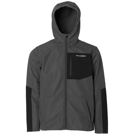 Ανδρικό Μπουφάν Grundéns Bulkhead Fleece Hooded Jacket - Γκρι/Μαύρο