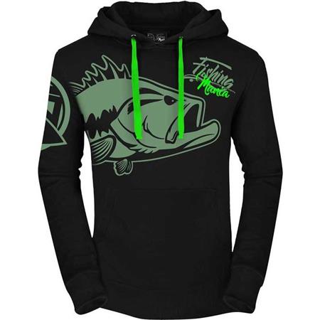 Ανδρικό Φούτερ Hot Spot Design Fishing Mania Bass - Μαύρο