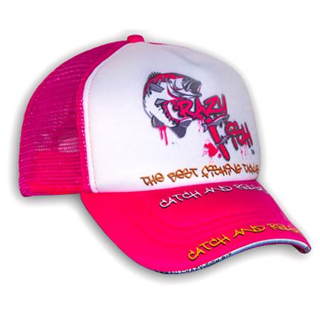 Ανδρικό Καπέλο Crazy Fish Trucker Original - Λευκό/Ροζ