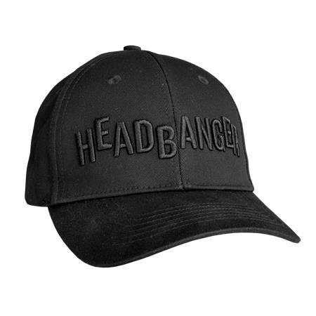 Ανδρικό Καπέλο Headbanger Black On Black Flex - Μαύρο