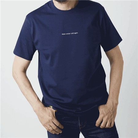 ΑΝΔΡΙΚΌ ΚΟΝΤΟΜΆΝΙΚΟ T-SHIRT GEOFF ANDERSON ORGANIC WINTER - ΝΑΥΤΙΚΌ ΜΠΛΕ