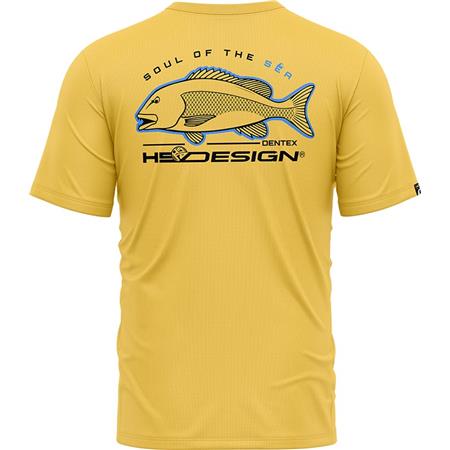 ΑΝΔΡΙΚΌ ΚΟΝΤΟΜΆΝΙΚΟ T-SHIRT HOT SPOT DESIGN DENTEX - ΚΊΤΡΙΝΟ